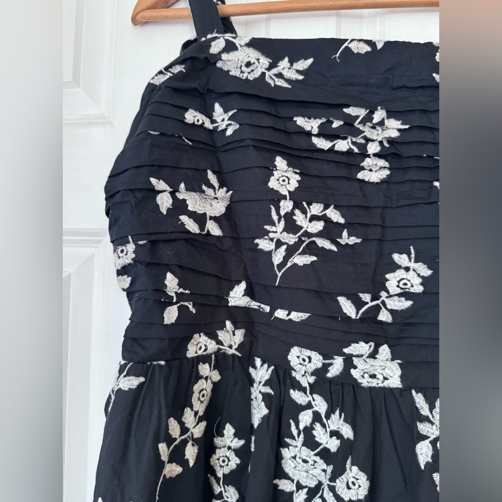 Abercrombie & Fitch Emerson Tie-Strap Maxi Black Floral Dress XLT - Picture 6 of 11